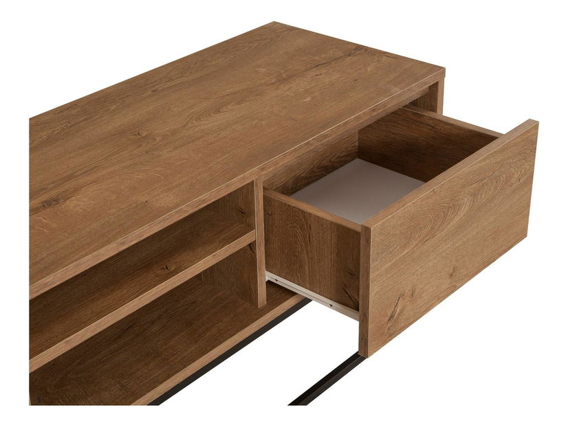 Sada nábytku do obývacího pokoje Ponake 1 (ořech + černá)