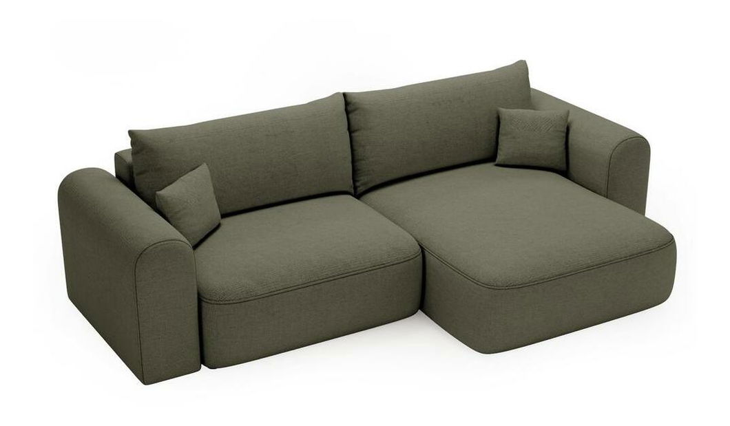 Rohová sedací souprava Sorento (tmavě zelená + černá)