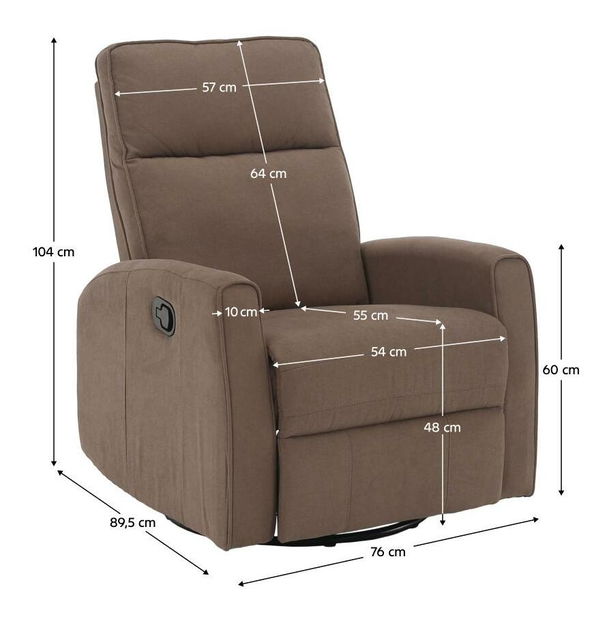 Křeslo Mako (šedohnědá)Taupe