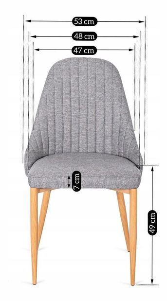 Jídelní židle Trasladal (šedá)