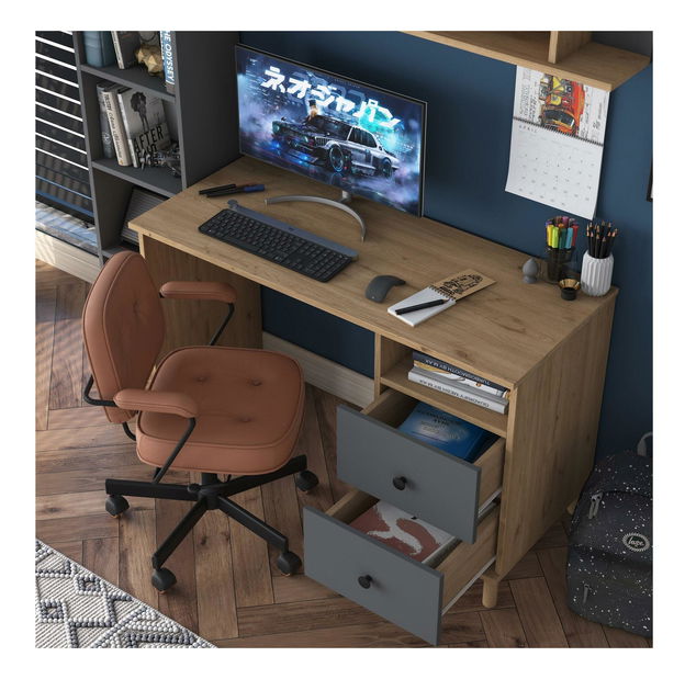 PC stolek Haiti 115 (ořech + antracit)