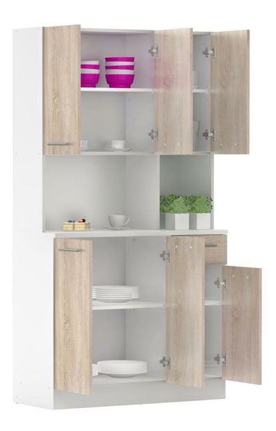 Kuchyňský kout Palermo NEW (bílá + dub sonoma)