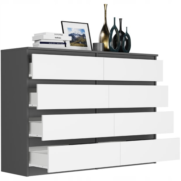 Komoda Ronnua (antracit + bílá)