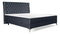 Boxspring postel 140 cm Molera (černá) (s úložným prostorem)