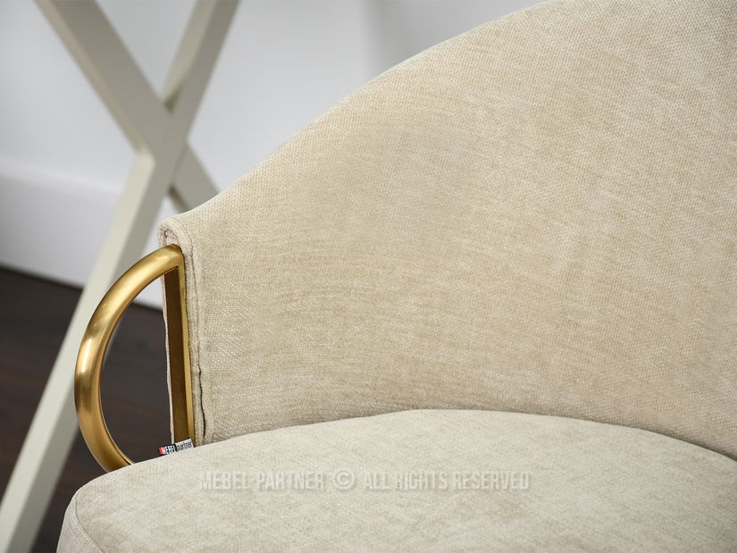 Židle Carma B (krémová + zlatá)