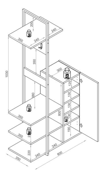 Předsíňová sestava Lobiba 1 (bílá)