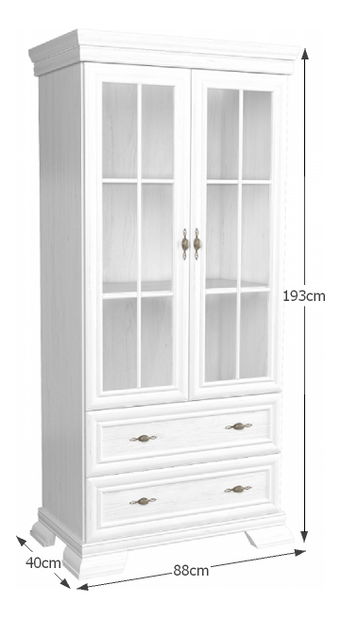 Vitrína Kraz KRW2 (sosna andersen)