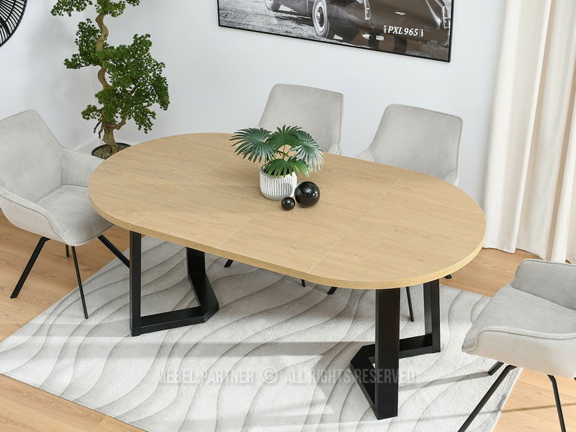 Jídelní stůl Aceptar (dub + černá)