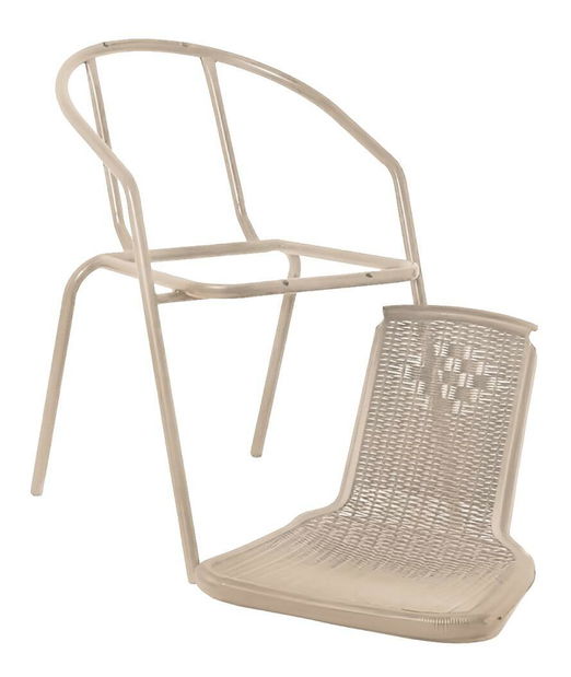 Zahradní židle Fendy (champagne)ocel + plast)