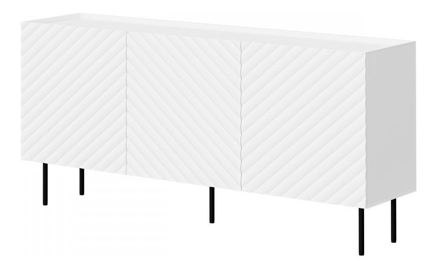 Skříňka Grotzi 165 3D (bílá + černá)