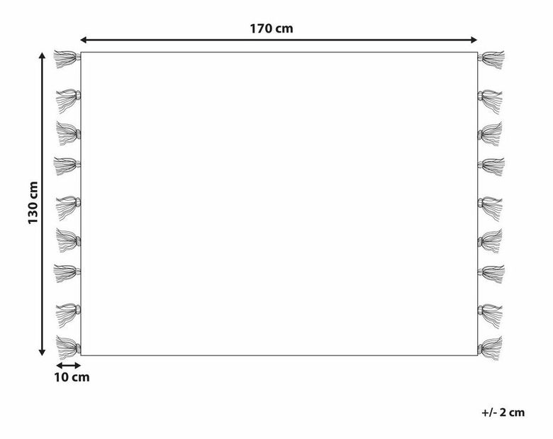 Deka 130 x 170 cm Toula (béžová)