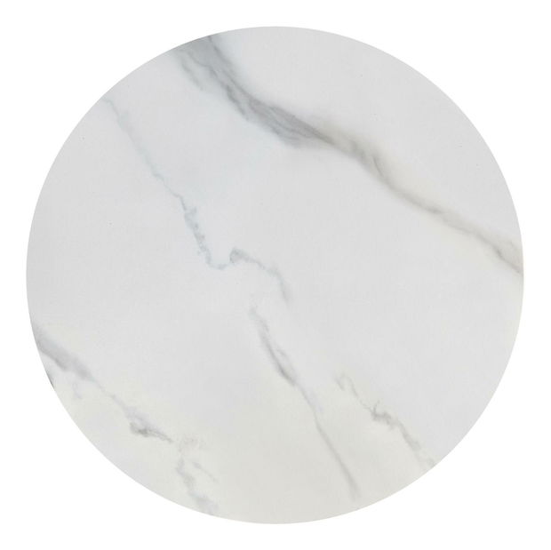 Konferenční stolek Acuna S (bílý mramor + černá)