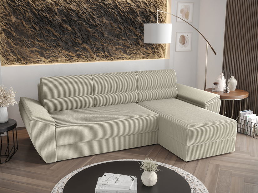 Rohová sedací souprava Radiant L2 (smetanová) (P)