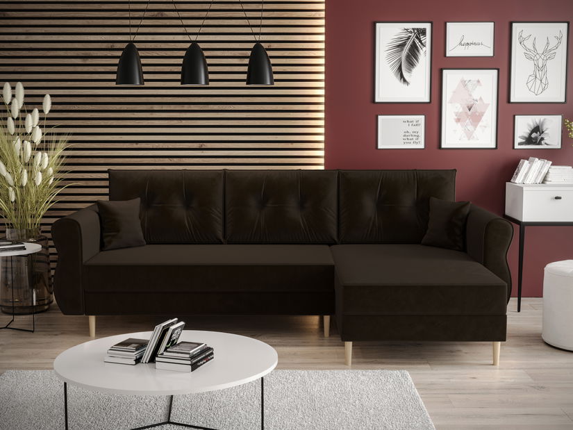 Rohová sedací souprava Arcane L (capuccino) (P)