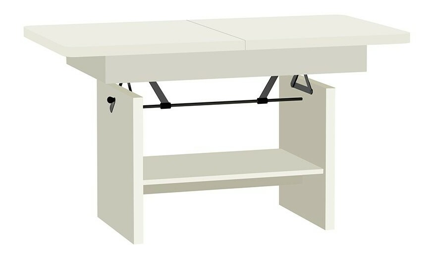 Rozkládací a zvedací konferenční stolek Keenan (alpská bílá)