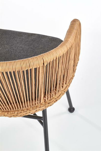 Zahradní židle Zifra (přírodní + šedá)