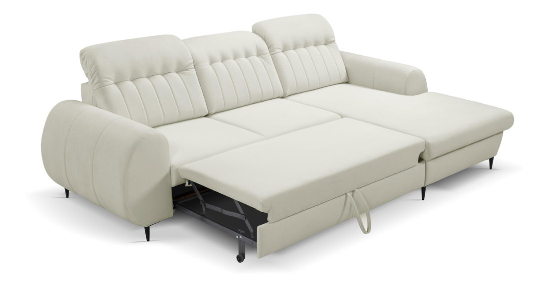 Rohová sedací souprava Baionic (bílá) (L)