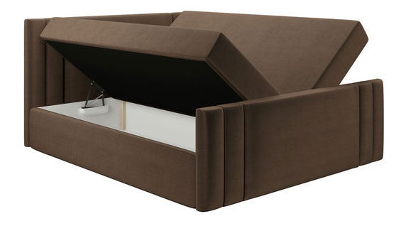 Manželská postel 160cm Napůl (ocelově šedá)