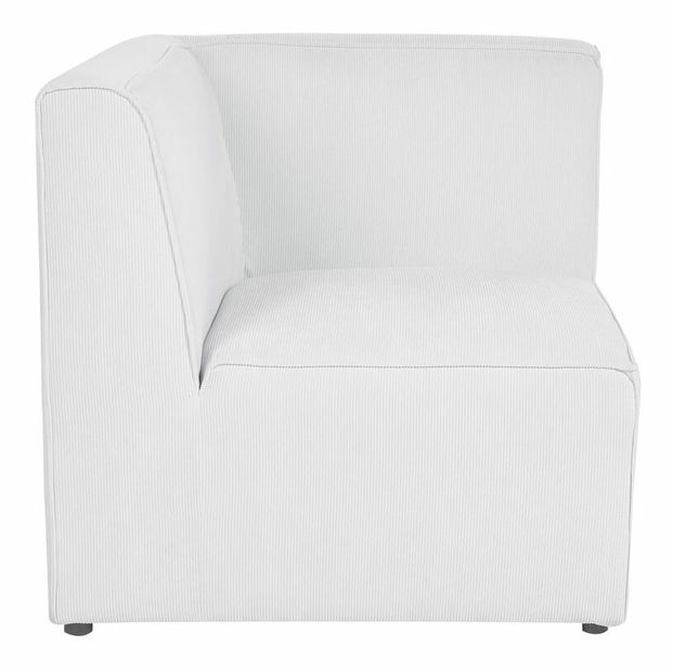 Rohová sedací souprava s taburetkou Lemia (bílá) (P)