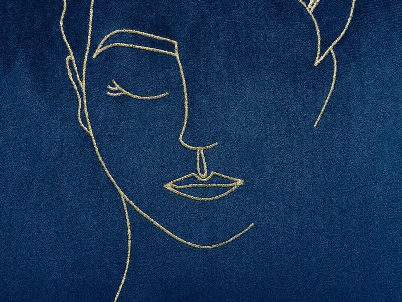 Sada 2 ozdobných polštářů 45 x 45 cm Crocy (modrá)