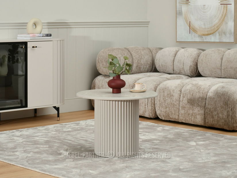 Konferenční stolek Decimo (mramor + šedá)