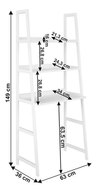 Regál Revlon 4 (bílá)