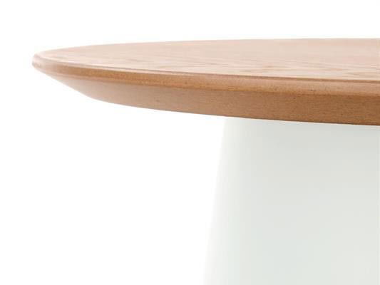 Konferenční stolek Argelia (přirodně dřevo + bílá)