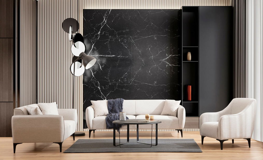 Pohovka dvousedačka Belasemma (smetanová)