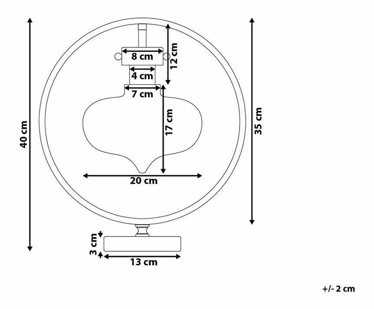 Stolní lampa Sapir (zlatá)