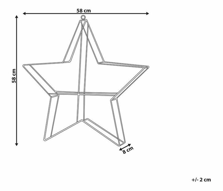 Vnější dekorace hvězda Kurza (stříbrná)