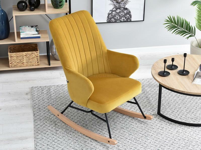 Křeslo Florida (hořčičná + buk černý)