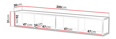 TV skříňka/stolek Brindara 2 (černá + dub wotan)
