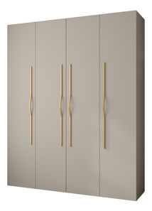 Šatní skříň 200 cm Carmela 40-2 (kašmír + zlatá)