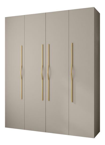 Šatní skříň 200 cm Carmela 40-2 (kašmír + zlatá)