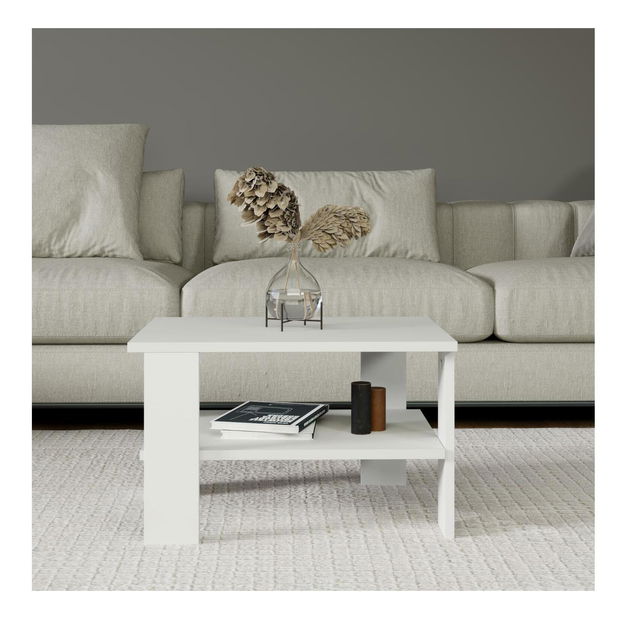 Konferenční stolek Dual (bílá)