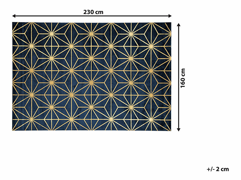 Koberec 160x230 cm SILBE (látka) (modrá)