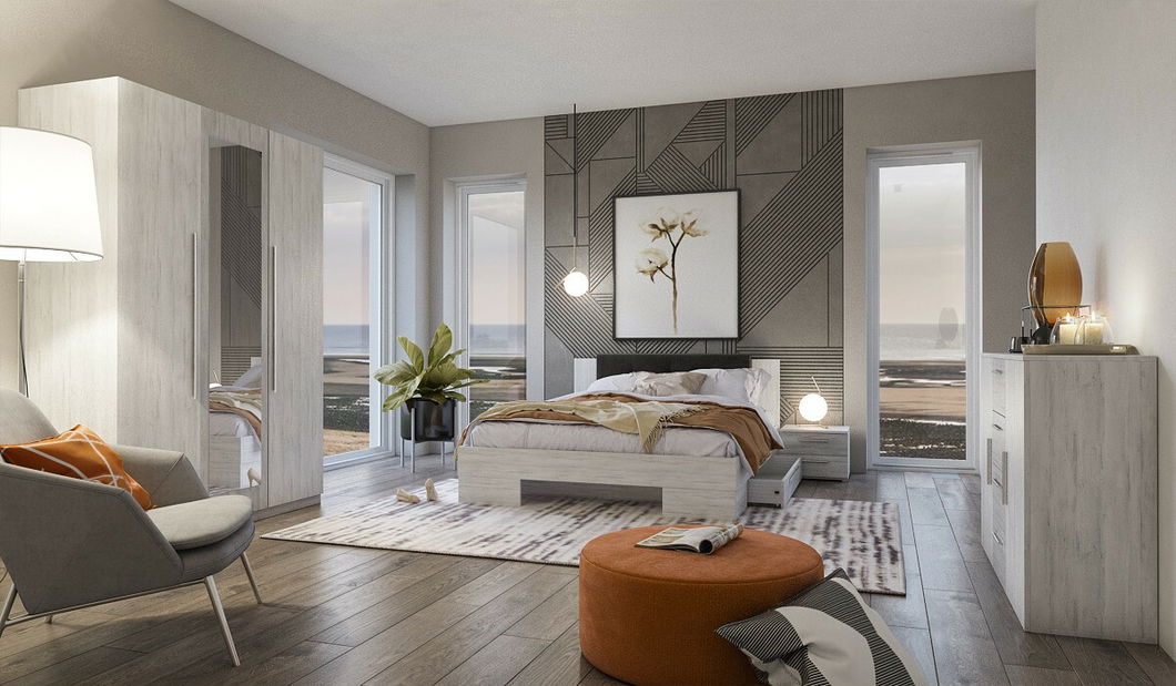 Manželská postel 180 cm Verwood Typ 82 (s nočními stolky) (canyon světlá + tmavá)