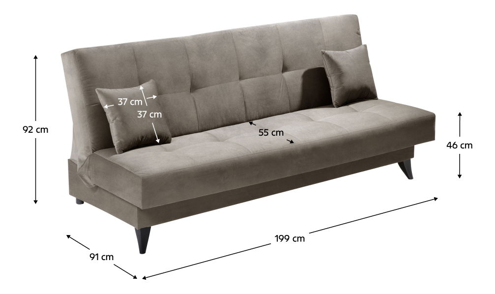 Rozkládací pohovka s úložným prostorem Ugos (asti 03) 