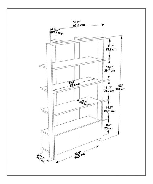 Regál Eleanoretta (mramor bílý + bílá + zlatá)