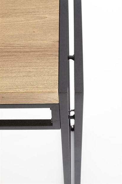 Psací stolek Booker (přirodně dřevo + černá)