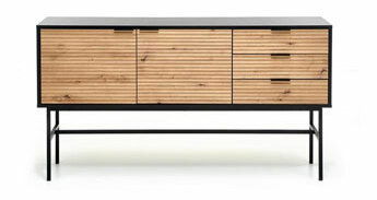 Komoda Mui 1 (dub artisan + černá)