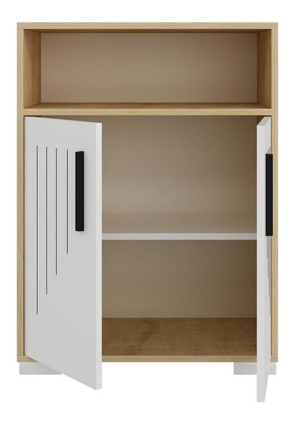 Skříňka Tokobi 2 (dub safírový + bílá)