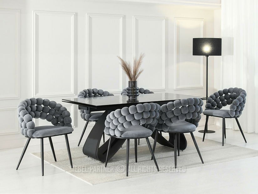 Židle Lulish (šedá + černá)