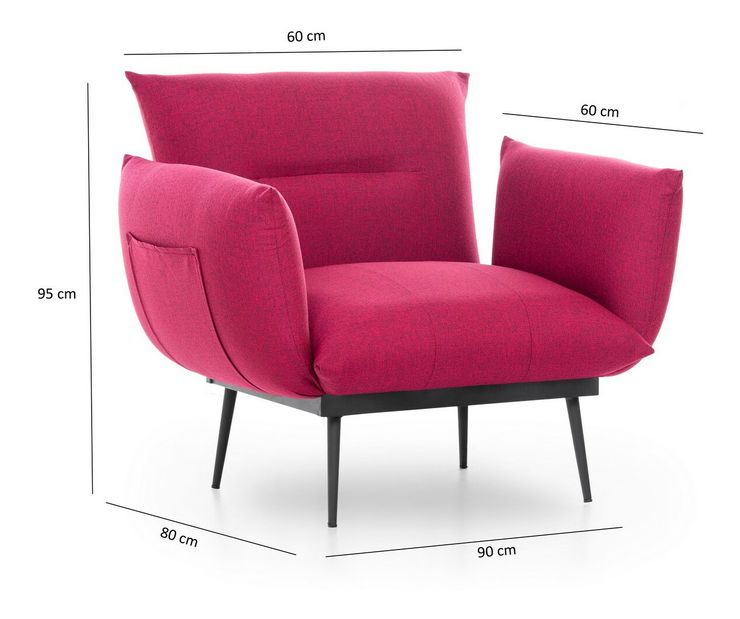 Relaxační křeslo Jaxxo (tmavě červená)