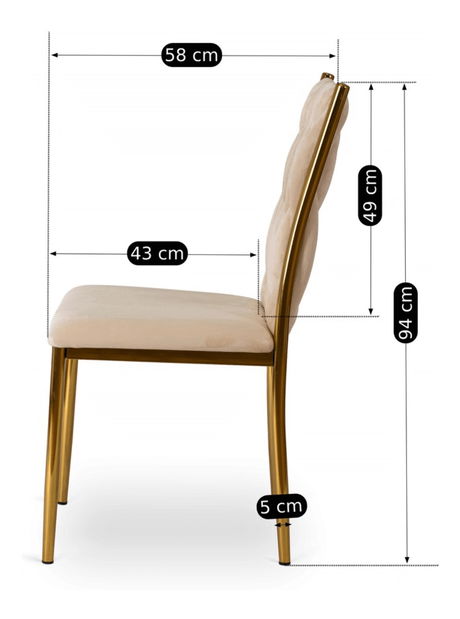 Jídelní židle Deboladas (krémová)