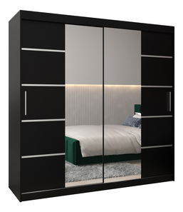 Šatní skříň 200 cm Verika 4 200 (černá)