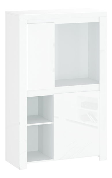 Regál Leona 2D (bílá lesklá)