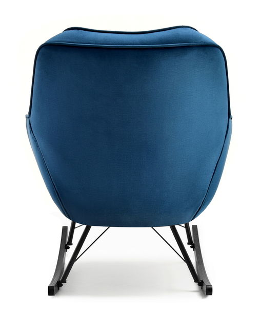 Houpací křeslo Coccolisimo (tmavě modrá + buk černý)