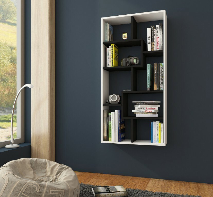 Poličkový systém Denny C bílá + černá