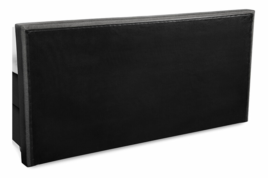 Boxspring postel 180 cm PRESS (polyester) (šedá) (s matrací a úložným prostorem)